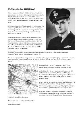 A preview of a PDF biography for Rate, Allan John